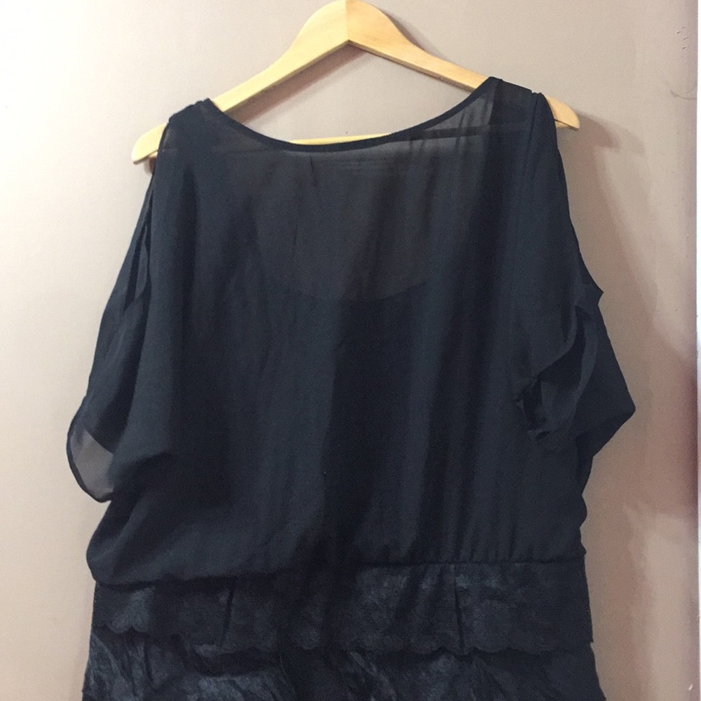 Black lace London times dress